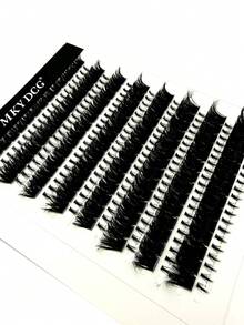 16 Rows Natural Curly Japanese 150D Faux Mink Eyelash Clusters, Fluffy & Thick 278 Individual Lashes 10-18mm, DIY C/D Curl Eyelash Extension Kit - 黑色 - 查看 6