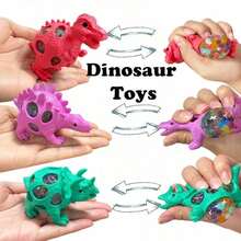 1/2/3/5pcs Dinosaur Squeeze Stress Relief Ball, Sensory Squeeze Toy, Party Favor Dinosaur Toy, Stress Relief Toy, Party Filler - 彩色 - 查看 2