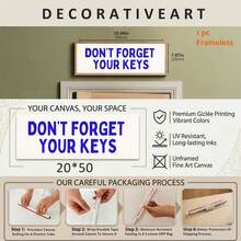 1pc Frameless "Don't Forget Your Keys" Corridor Door Decor Panoramic Poster Art, Best Gift For Dorm Party, Bedroom Decor, Funkyposters - Font - View 7