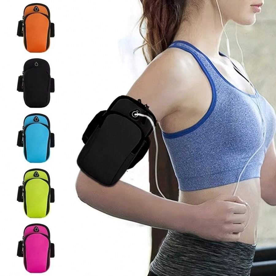 Outdoor Cycling Sports Arm Bag, Fitness Portable Storage Bag, Phone Case Sports Arm Band For Running, Suitable For Fitness, Jogging, Hiking - Multicolor - View 1