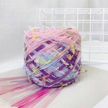 1 pieza 100g Hilo de fantasía hecho a mano, hilo multicolor degradado de primavera y verano, hilo de malla de múltiples hebras para tejer, ganchillo, DIY de bolsos, accesorios hechos a mano y proyectos de artesanía - 100 gramos - Ver 8