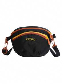 Colorblock Waist Bag | 6 Colors Available, Dual Zipper Compartments For Phone, Keys, Lipstick; Lightweight For Organized Travel; Adjustable Metal Buckle Strap, Instantly Converts From Waist Bag To Crossbody Bag; Suitable For Commuting, Shopping, Sports And Travel - Multicolor - View 14