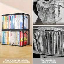 Caja de almacenamiento apilable transparente con ventana, organizador de uso múltiple de PVC para juguetes, libros, bocadillos y manualidades, contenedor de almacenamiento duradero para el hogar y la oficina - Una pieza - Ver 4