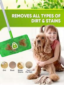1/3/5pcs Reusable Washable Microfiber Mop Replacement Pads, High Absorbency Lint-Free Scratch-Resistant Design, Suitable For Most Flat Mops, Ideal For Tile, Wood, Marble Floors Daily Cleaning - Mop Cloth - View 2