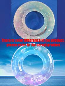 Eye-Catching Inflatable Swim Ring, 2 Options With/Without Thickened Double Handles, Gradient Purple, For Pool Party, Summer Beach, Fun Outdoor Water Sports, Pool Float, Water Sports Accessory, Outdoor Water Product - Multiple Styles - View 12