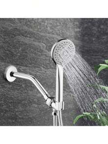 1 Đầu vòi sen âm tường tay cong, màu đen/thép không gỉ, kèm tay nối dài, bao gồm 1 gioăng, phụ kiện ống nối vòi sen trên cao, chống gỉ và bền bỉ, dễ dàng nâng tầm vẻ ngoài cao cấp. - Nhiều màu - Xem 7