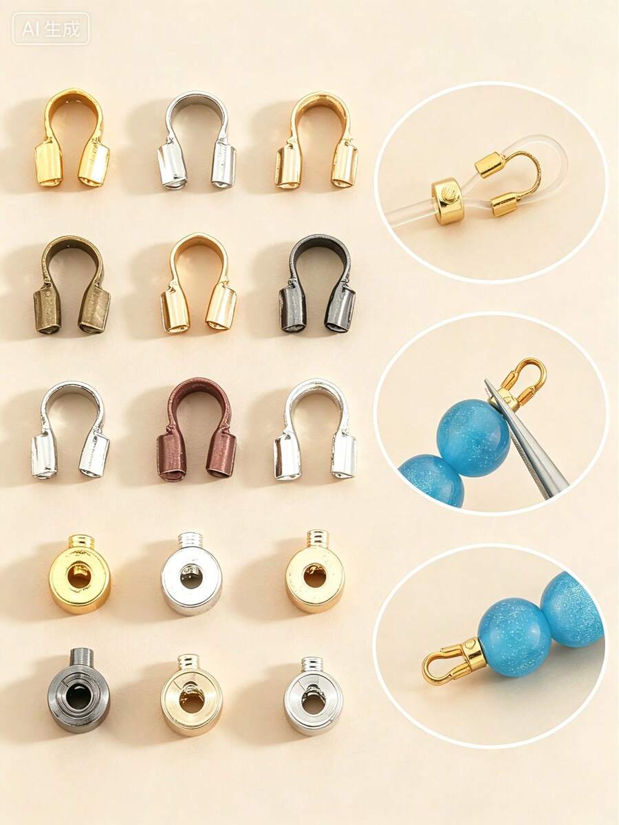Bộ 30 chiếc khoen nối phẳng 2D tự làm, bao gồm 20 chiếc khóa chữ U và 10 chiếc khóa định vị dùng cho nồi áp suất, thích hợp để tự làm đồ trang sức, vòng tay, dây chuyền, phụ kiện lắc chân, ống định vị hình chữ U. - 20 khóa cài hình chữ U + 10 khóa cài định vị áp suất cao - Xem 1