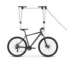 Crystals Heavy Duty Bicycle Lift Hoist Garage Storage Ceiling Bike Rack Pulley System Space Saving 20KG Steel - Black - View 6