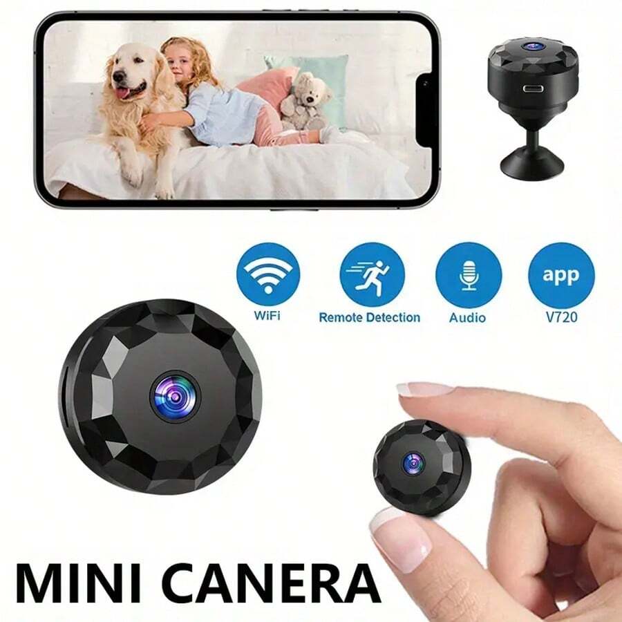 1pc Small 1080p Spy Camera, 2.4G Wireless WiFi Hidden Camera, Full HD Hidden Camera, Home/Office Security.