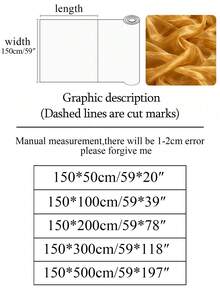1pc Silky Shiny Transparent Organza Fabric, Suitable For Wedding Dresses, Fashion, Crafts, Decoration, Sewing - Gold - View 2