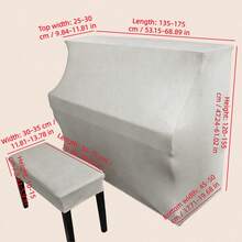 1pc Milk Silk Piano Dust Cover, Modern Minimalist Design With Drawstring, Machine Washable And Reusable Piano Cover, Effectively Prevents Pet Paw Prints, Pet Hair, Dust, Available In Full Cover And Half Cover Options, Suitable For Most Upright Pianos, Great Household Storage And Protection, Ideal For Father's Day, Mother's Day, And Various Holidays. (Please Measure Your Piano Size Before Ordering) - View 7