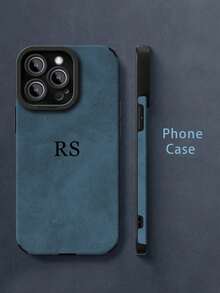 1 ốp lưng điện thoại tùy chỉnh tương thích với iPhone 17 16 15 14 13 12 11 Pro Max 17 Air 16 15 14 Plus, ốp bảo vệ chống sốc cao cấp họa tiết lông thú kiểu Hàn Quốc, tên viết tắt cá nhân hóa, ốp da tự thiết kế, quà tặng ngày lễ cho các cặp đôi, bạn bè, gia đình, ốp điện thoại 2026 - Màu xanh hải quân - Xem 2