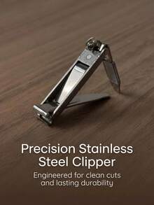 2pcs Silver Stainless Steel Keychain Nail Clippers, Portable Travel Size, Gift Or Personal Use - Mini Folding Nail Clippers - View 1