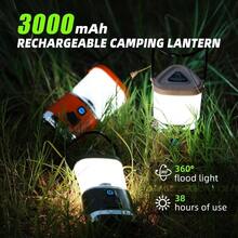 Versatile 3000mAh Rechargeable Camping Lantern With Magnetic Base, 360-Degree Vivid 38-Hour Flood Light, Type-C Fast Charging Tripod Mount Tent Lamp For Night Fishing, Emergency Preparedness, And Backyard Patios - Glamping Lantern - View 3