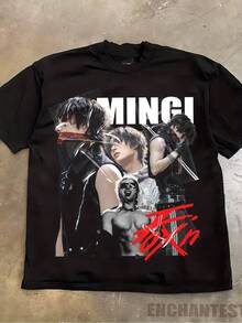 Mingi Fix Off Roar Shirt, World Tour In Your Fantasy T-Shirt, Golden Hour Part 3 Shirt, World Tour Shirt With Crew Neck, Regular Fit, Slightly Stretchy Fabric, For All Seasons, Printed Pattern, Perfect For Men. - Black - View 1