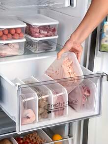 1500ml/2000ml Transparent Plastic Food Storage Containers With Lids, Stackable, Airtight Seal, Suitable For Freezing And Dishwasher, Moisture-Proof And Long-Lasting, Ideal Kitchen Storage Containers For Refrigerator, Pantry And Leftover Organization, Great For Home Meal Prep, Daily Use, And Housewarming/Holiday Gifts - Multicolor - View 4