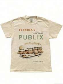 Cozy Publix Shirt, Pub Sub Vintage StyleShirt, Publix Sub Fans, Floridas FavoriteGrocery Store, Florida SupermarketMenswear Top Underwear Tshirt - 杏色 - 查看 14