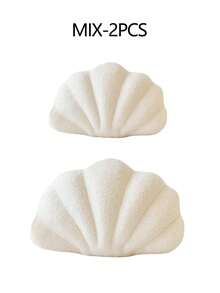 1pc Pink Shell Shaped Throw Pillow, 13 Inch Soft Home Decor Cushion, Plush Pillow Suitable For Bed, Sofa, Living Room, Bedroom Decoration - Beige - View 10