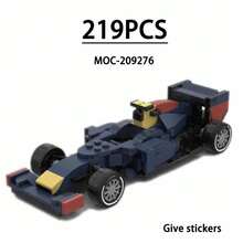 Bloques de Construcción de Coche de Carreras F1, Vehículo Campeón de Carreras de 8 Rejillas (Con Pegatinas), Regalo de Cumpleaños para Niños, Regalo de Navidad - MOC-216948 - Ver 28