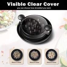 1pc Detachable Easy Clean Meat Mincer For Dumpling Meatball Chicken Vegetable Prep - Black - View 9