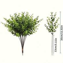 20 piezas/10 piezas/5 piezas/1 pieza Arbusto artificial de boj verde, follaje plástico falso resistente a los rayos UV, adecuado para decoración interior y exterior, patio, hogar, boda, jardín - Arbustos siempre verdes de imitación sin maceta - Multicolor - Ver 4
