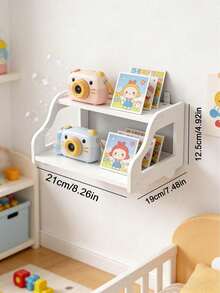 2 piezas Organizador de almacenamiento de pared multifuncional, estantería de almacenamiento colgante para el hogar, estantería de almacenamiento para decoración de dormitorio - Multicolor - Ver 8