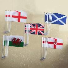 A Set Of United Kingdom, Great Britain And Northern Ireland Handheld Flags, A Set United Kingdom/England/Scotland/Wales/Northern Ireland Handheld Flags, Made Of Polyester, Perfect For Party And Festival Celebrations - A - View 5