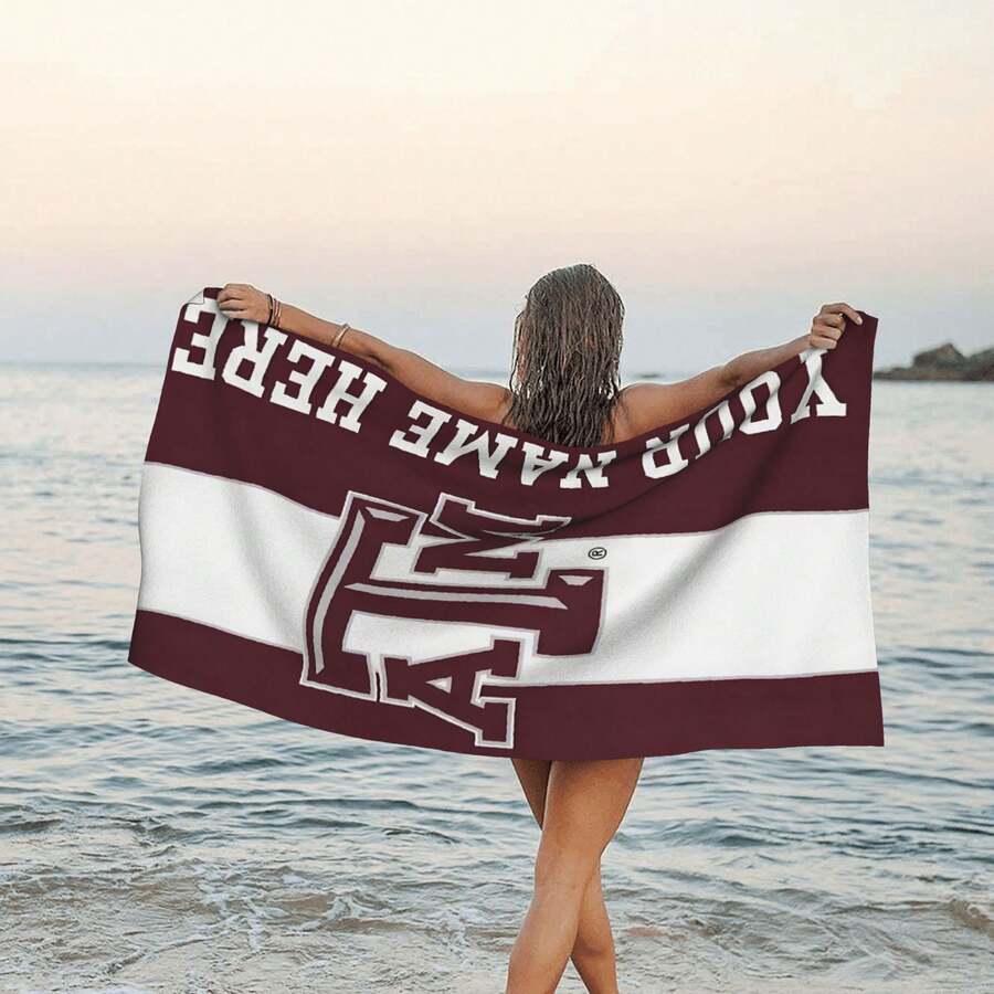 Texas AM Aggies Beach Towel Living R1oom Beach Towel Fan GifT1S,Sui1tab .1PC Beach Towel AbS1orbent For Pool BeachStY1LiS1H And Versatile, Wi1th Er AbS1orbent PR1operties, Sui1table For Various OcC1Asions Such As BatH1R1oom, Swimming, Gym, Yoga, Etc. Made Of S1oft And Comfortable MicR1ofiber, I1t'S1 Lightweight And Portable, WindpR1oof, SunpR1oof, And SandpR1oof, Perfect For Summer Travel, VaC1Ations, And BatH1R1oom D1Cor. Available Wi1th Or Wi1thout A Storage Bag. We RE1comM1end Choosing The Regular Size Or Extralarge Size. - khăn tắm biển - Xem 1
