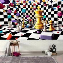 棋盘格游戏主题背景横幅，图案背景布，适用于拍照亭、海报、国际象棋爱好者派对，经久耐用，室内外皆宜。 - 21 - 查看 4
