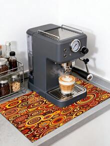 Retro Brown Swirl Print Non-Slip Absorbent Kitchen Mat - Heat-Resistant Countertop Protector, 2D Flat Drying Mat, USA Local Printed Kitchen Utensil Drainage Pad, Home Decor Coffee Bar Station Kitchen Essentials Laundry Room Accessories Dish Drying Mat,Warm Tone  Swirl Non-Slip Absorbent Kitchen Mat - Heat-Resistant Countertop Protector, Soft Comfortable Dish Drying Mat, 2D Flat Draining Mat, Printed Kitchen Decor Coffee Mat, Home Décor Laundry Room Accessories Household Kitchen Supplies,Soft Anti-Slip Boho Swirl Kitchen Drying Mat - Heat-Resistant Countertop Protector, 2D Flat Absorbent Draining Pad, USA Printed Kitchen Utensil Mat, Home Decor Coffee Mat Kitchen Essentials Laundry Room Accessories For Daily Use,Mother Gifts,Father Gifts,Graduation Gifts - 多色10 - 查看 3