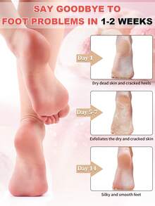 5 Packs Foot Peeling Mask Exfoliant For Peeling Off Calluses, Natural Exfoliator For Dry Dead Skin, Callus, Repair Rough Heels Soft Smooth Touch, Moisturizing And Nourishing Foot Care - View 5