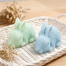 3D Lying Rabbit Silicone Candle Mold, Cute Realistic Bunny Shaped Candle Making Mold, Non-Stick Silicone Molds For Beeswax Candles, Aromatherapy Soap, Epoxy Resin, Plaster, DIY Craft & Home Decor - Rabbit - View 6
