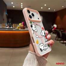 MINISO Snoopy 秋季磁吸透明手機殼，適用於 iPhone 17/17 Pro/17 Pro Max/17 Air/16/15/14/13/12/11/X 系列，iPhone 17 Pro Max 手機殼、iPhone 17 Pro 手機殼、iPhone 17 手機殼，女友理想禮物，適合動漫迷 - 灰色 - 查看 3