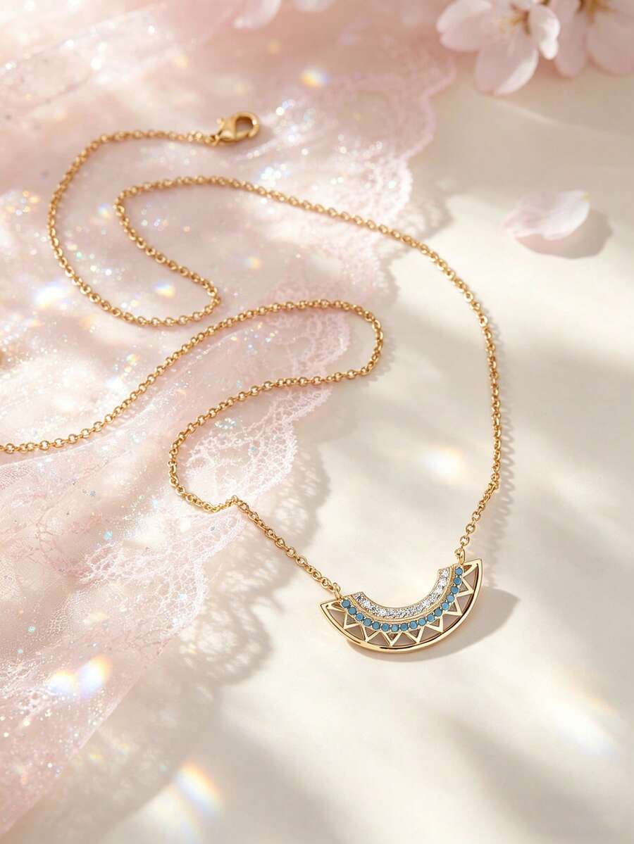 1 chiếc dây chuyền mặt dây kiểu Bohemian, thích hợp để đeo hàng ngày hoặc trong các buổi tụ họp, quà tặng ngày lễ. - Phong cách Bohemian - Xem 1