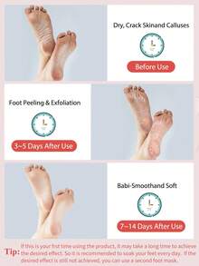 5 Packs Foot Peel Mask Skin Exfoliating Foot Masks For Dry, Cracked Feet & Callus Removal Exfoliator Foot Mask - View 6
