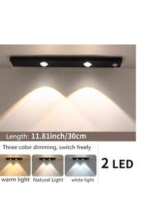 1 Stück LED Bewegungssensor Schrankleuchte, mit Bewegungssensor und 3-farbiger Farbtemperaturwechselbarer Lichtleiste, 3 Farben, Wandleuchte, selbstklebend, kabellos, geeignet für Küchenbeleuchtung, Schuhschrank, Schrankbeleuchtung, Ausstellungsstand, Kleiderschrank, Küchendekoration, Tastensteuerung, dimmbar, Heimdekoration LED Licht, minimalistische Dekoration, modisches Design, hochwertige Beleuchtung, Heimdekoration, Batteriekapazität 200mAh, 300mAh, 400mAh, 500mAh - Katzenaugenlampe - Übersicht 19
