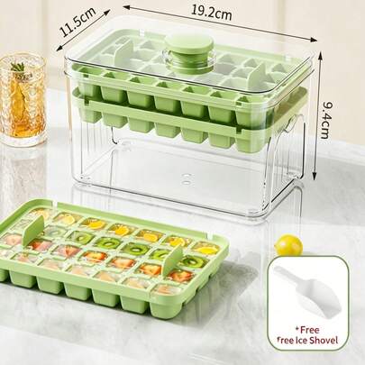 Khay silicon có nắp đậy, khuôn tái sử dụng, dụng cụ tự làm đồ dùng cho tủ lạnh.