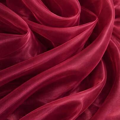 1pc Silky Shiny Transparent Organza Fabric, Suitable For Wedding Dresses, Fashion, Crafts, Decoration, Sewing