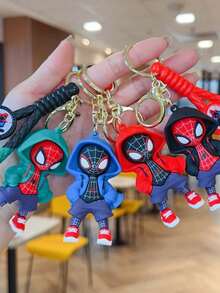 Móc khóa hoạt hình dễ thương, Peter Parker, Siêu anh hùng Miles Morales, vòng treo trang trí ba lô, điện thoại, quà tặng (Một số phụ kiện có thể được chọn ngẫu nhiên) (Màu sắc thực tế có thể hơi khác so với hình ảnh) - Nhiều màu - Xem 1