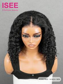 ISEE HAIR Wear Go 7*5 High Definition Lace Front Wig, 180% Density Water Wave, 8-16 Inches Lace Closure, Natural Color, Natural Hairline, Human Hair, Suitable For Women's Daily Wear - SNatural - View 2