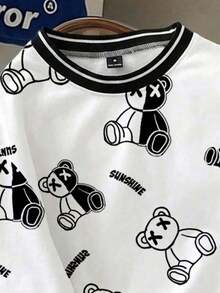 Camiseta de corte recto de talla estándar para hombre - Blanco - Ver 3