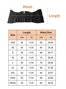 1pc Latex Curve 25 Steel Bone Waist Trainer, Body Shaper Compression Bustier Waist Cincher Sports Waist Belt - 黑色 - 查看 7