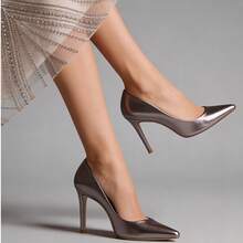 Women's Pumps Pointed Toe 11cm Heel Angela Galvão - Màu xám đen - Xem 1