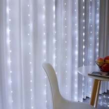 1pc 6m/3 Meters Wedding Romantic Atmosphere Decoration LED String Lights Battery Powered Indoor Party Backdrop LED String Lights - Battery Box Curtain Light - View 8