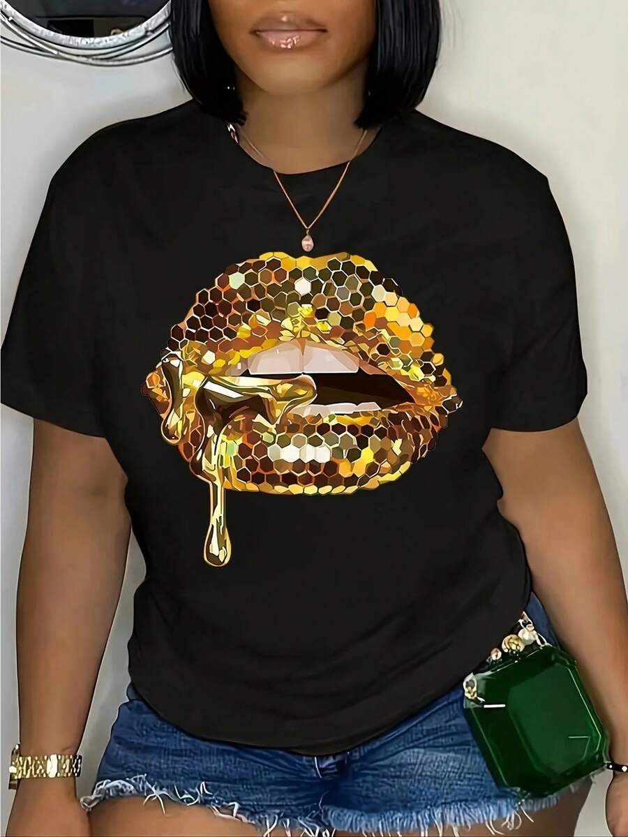 deyin Women T-Shirts - Black - View 1