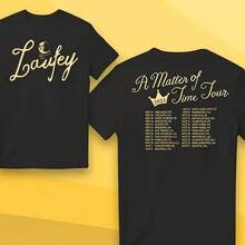 Laufey Merch Store A Matter Of Time Tour 2025 2 Sided Shirt - Black - View 1