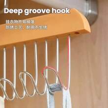 1 chiếc giá treo quần áo bằng gỗ hình sóng 8 móc, đa chức năng, có thể treo khăn quàng cổ, cà vạt, thắt lưng, áo hai dây và áo lót, giải pháp lưu trữ tiết kiệm không gian cho phòng ngủ và tủ quần áo. - Nhiều màu - Xem 5