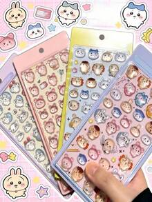 Cute Cartoon-Shaped Cute And Transparent Three-Dimensional Solid Crystal Relief Glue Sticker For Cute And Soft And Cuddly Handbook Decoration. - Multicolor - View 2