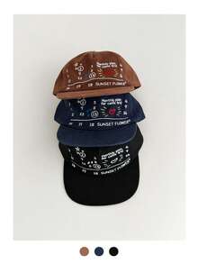 Mũ lưỡi trai chữ cái cổ điển, Mũ snapback đa năng bốn mùa dành cho sinh viên, Mũ lưới vành rộng thoáng khí, Mũ vành phẳng thêu chữ màu tương phản phong cách đường phố skater hippie chicks, Phù hợp với khuôn mặt nhỏ nhắn, Thích hợp cho lễ hội, du lịch. - Nhiều màu - Xem 3