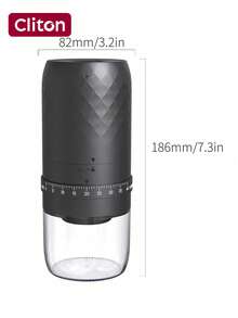CLITON Portable Conical Burr Coffee Grinder, Small Cordless Electric Grinder, 40 Grind Settings, Rechargeable Coffee Bean Grinder For Espresso, Cold Brew, Pour Over, French Press, Home & Travel Use - Black - Multicolor - View 11